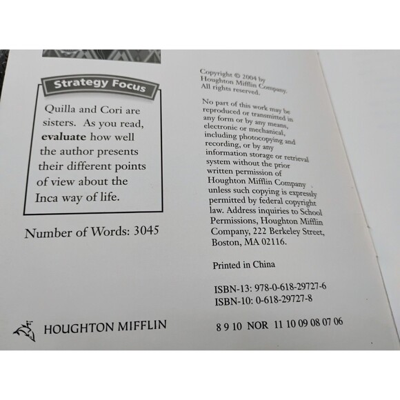 5/$25 Dream Weaver By Matt Carroll, Houghton Mifflin Level Readers 2004 - Picture 2 of 3